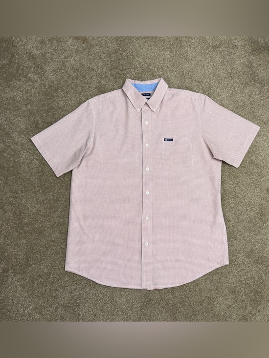 Chaps Other - Chaps SS Button-Down Shirt - orange/blue/white with front pocket size L